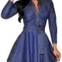 Was and Now - Fashion Clothing - Awesome Band Collar Plain Skater-dress