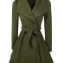 Was and Now - Fashion Clothing - Charming  Lapel  With Button Plain Trench-coats