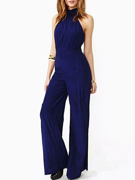 Was and Now - Fashion Clothing - Concise 2 Colors Slim Plain Jumpsuits