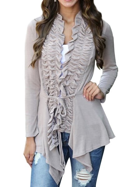 Was and Now - Fashion Clothing - Hot Sale Collarless 2 Colors Cardigan