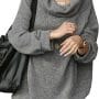 Was and Now - Fashion Clothing - Plain Charming Cowl Neck Hoodies