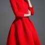 Was and Now - Fashion Clothing - Stylish Round Neck 2 Colors Plain Skater-dress