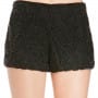 Was And Now - Black Fancy Ladies Lace Floral Mini Shorts