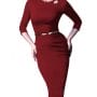 Was and Now - Fashion Clothing - 2 Colors Elegant Round Neck Bodycon Dress