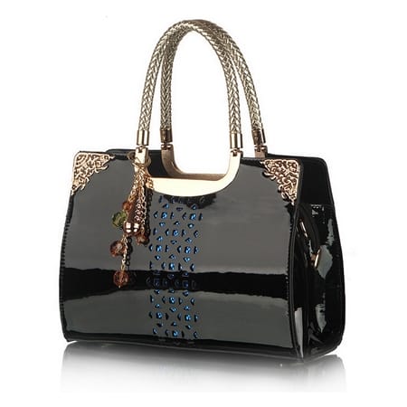 Was and Now - Fashion Clothing - 3 Colors Hollow Out Charming Fashionable Patent Leather Pvc Pu Shoulder Bags