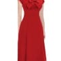 Was and Now - Fashion Clothing - Bowknot With Zips Charming Round Neck Skater-dress