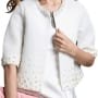 Was and Now - Fashion Clothing - Graceful Round Neck Beading Plain Blazers