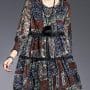 Was and Now - Fashion Clothing - Patchwork Tribal Printed Attractive Shift Dress