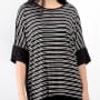 Was and Now - Fashion Clothing - Striped concise Round Neck Short-sleeve-t-shirts