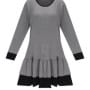 Was and Now - Fashion Clothing - Assorted Colors Falbala Sparkling Round Neck Plus Size Flared Dress