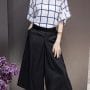 Was and Now - Fashion Clothing - Basic Plaid Tee And Plain Pants