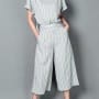 Was and Now - Fashion Clothing - Basic Striped Basic Tee And Pants