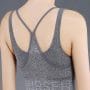 Was and Now - Fashion Clothing - Letter Printed Moisture Wicking Round Neck Sports Bra