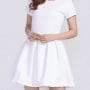 Was and Now - Fashion Clothing - Plain Chic Crew Neck Skater Dress