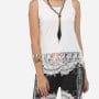 Was and Now - Fashion Clothing - Round Neck Cotton Lace Patchwork Camisoles