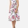 Was and Now - Fashion Clothing - Zips Round Neck Blended Floral Skater Dress