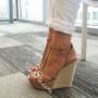 Was And Now - Shoespie Solid Color Straw Wedge Sandals