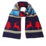 Was and Now - Fashion Clothing - Christmas Deer And Snowflake Knit Long Scarf