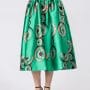 Was and Now - Fashion Clothing - Elastic Waist Printed Flared High-rise Midi Skirt