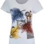 Was and Now - Fashion Clothing - Rhinestone Printed Short Sleeve T-Shirt