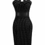 Was and Now - Fashion Clothing - Halter Bowknot Polka Dot Slit Bodycon Dress
