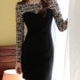Was and Now - Fashion Clothing - Round Neck Patchwork Lace Bodycon Dress