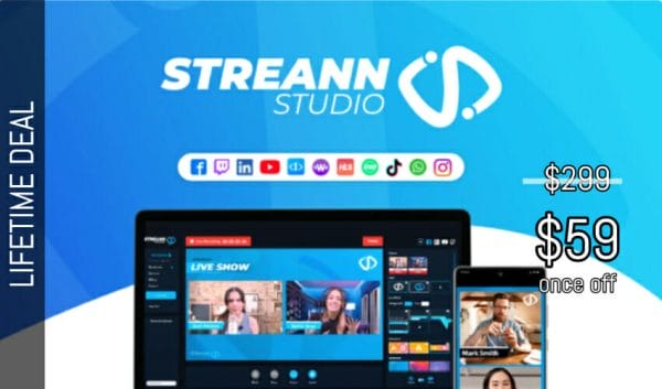 WAS AND NOW - Streann Studio Lifetime Deal for $59 WAS $299.00