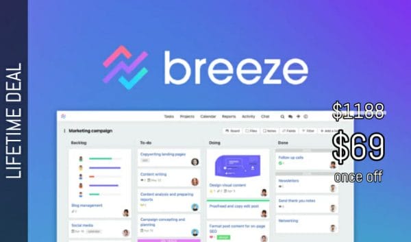 WAS AND NOW - Breeze Lifetime Deal for $69 WAS $1188.00