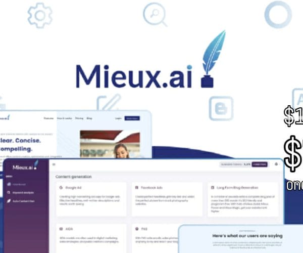 WAS AND NOW - Mieux.ai Lifetime Deal for $79 WAS $1000.00