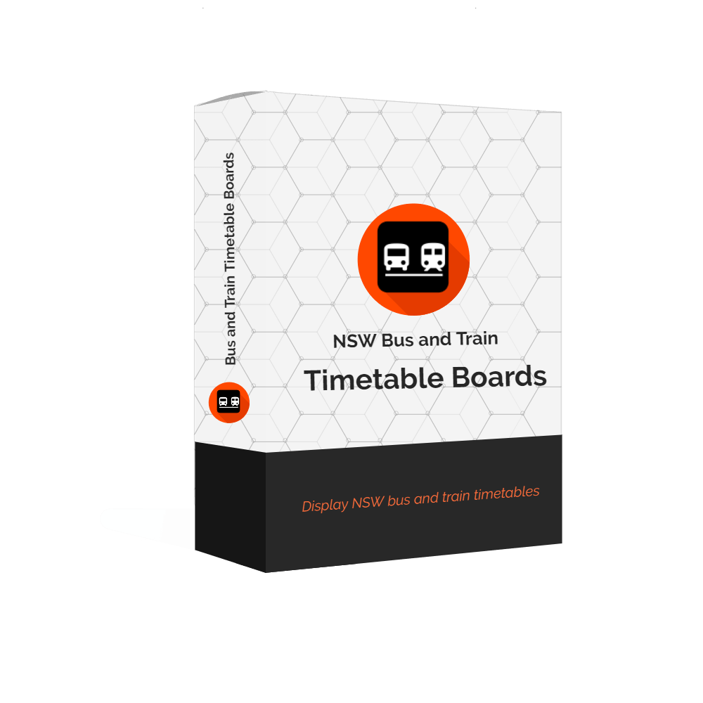 NSW BUS AND TRAIN TIMETABLE BOARDS