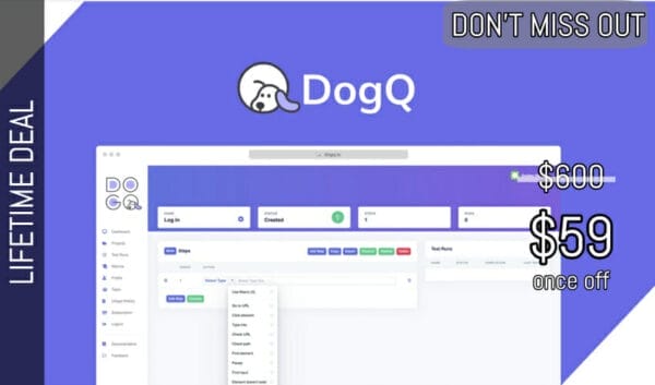 WAS AND NOW - DogQ Lifetime Deal for $59 WAS $600.00