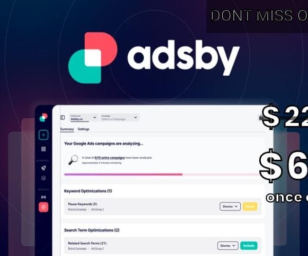 WAS AND NOW - Adsby Lifetime Deal for $69 WAS $228.00