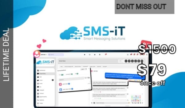 WAS AND NOW - SMS-iT CRM Lifetime Deal for $79 WAS $1