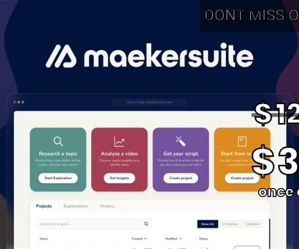 WAS AND NOW - Maekersuite Lifetime Deal for $39 WAS $120.00