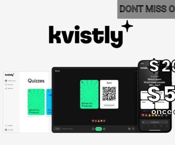 WAS AND NOW - Kvistly Lifetime Deal for $59 WAS $264.00