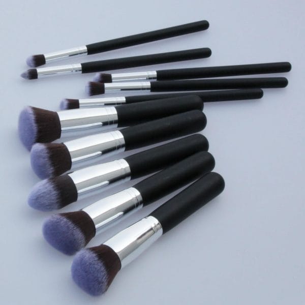 10 Pcs Nylon Fiber Cosmetic Brush Set