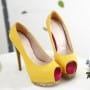 New Arrival PU Upper Stiletto Heels Peep-toes Pumps