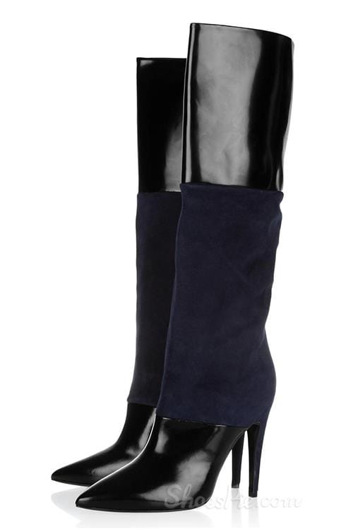 New Design Stiletto Heels Closed-toe Knee High Boots