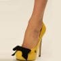 Shoepie Contrast Bowtie Platform Heels
