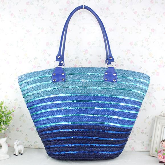 Shoespie Sea Blue One Shoulder Beach Handbag