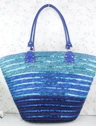 Shoespie Sea Blue One Shoulder Beach Handbag