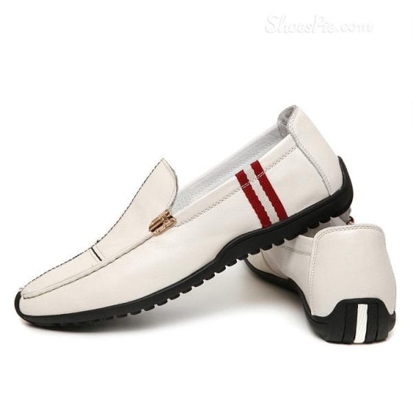 Shoespie Solid Leather Stitches Design Men's Loafers