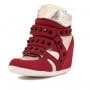 Stylish Contrast Color Rivets Wedge Heels Sneakers